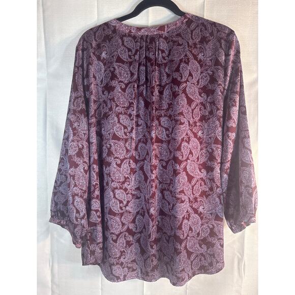 Liz Claiborne 3/4 sleeve dress shirt blouse purple size XL - Picture 3 of 6